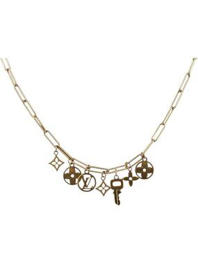 LOUIS VUITTON Monogram Collier Roman Holiday Necklace Gold M80272